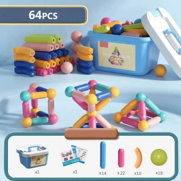 Montessori Magnetic Building Construction Toys for Kids