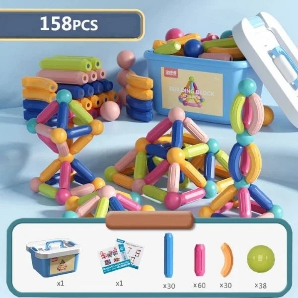 Montessori Magnetic Building Construction Toys for Kids