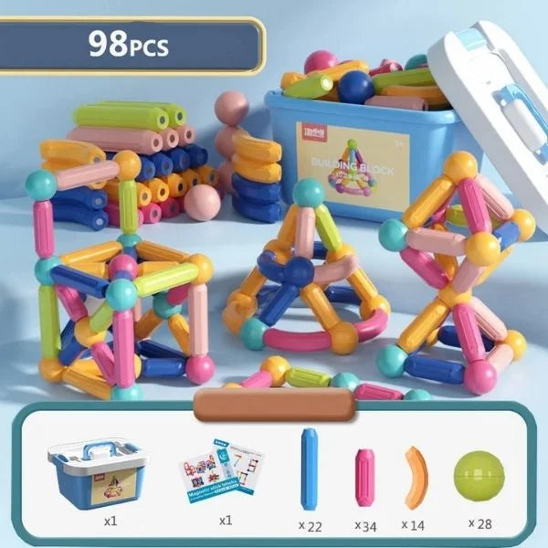 Montessori Magnetic Building Construction Toys for Kids