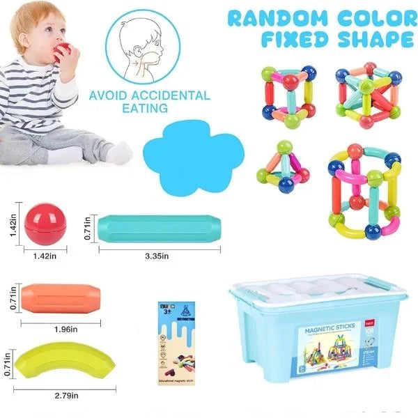 Montessori Magnetic Building Construction Toys for Kids