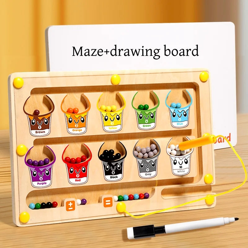 Montessori DuoPlay: Magnetic Maze & Drawing Board Adventure