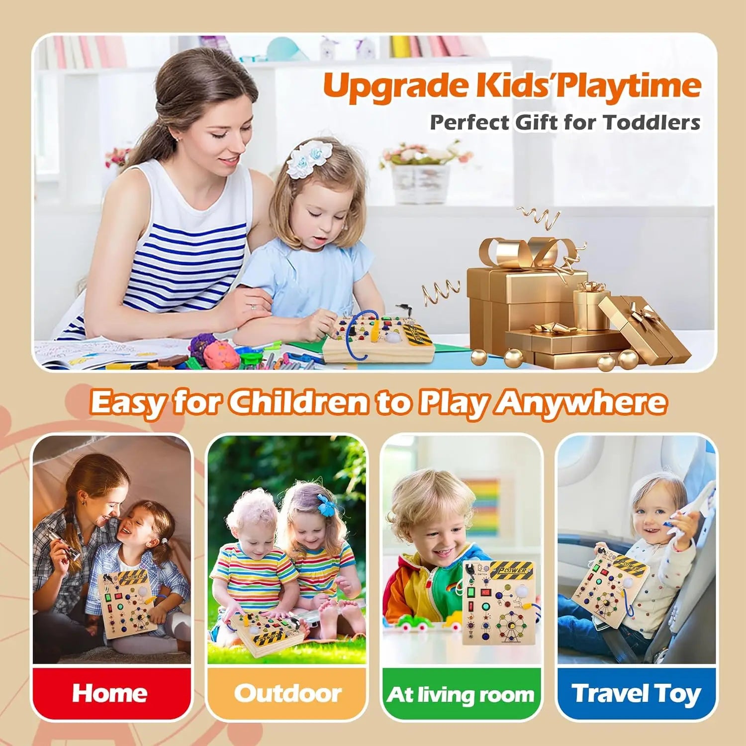 Sensory Toy Wooden Switch Board