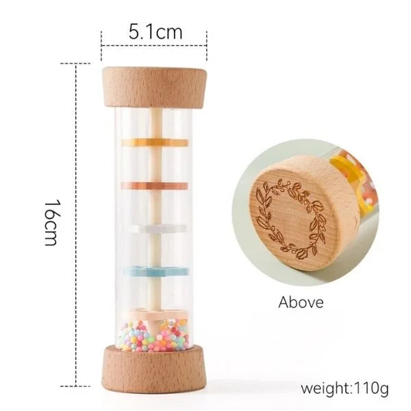 Baby Sensory Toys Montessori Rain Rattle Toy 06