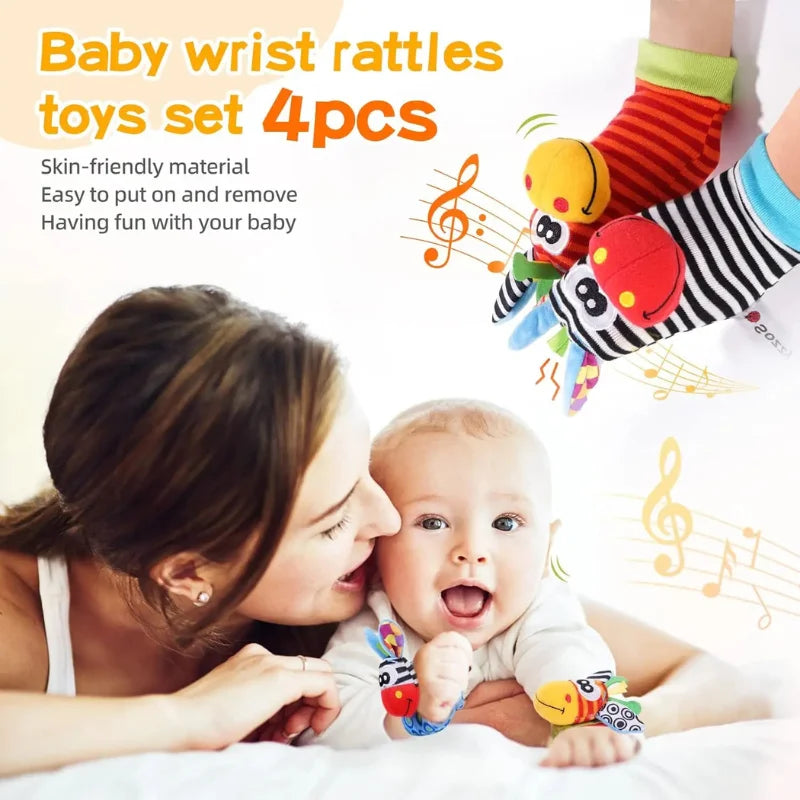 Cartoon Rattle Set Sensory Toy for Babies 11
