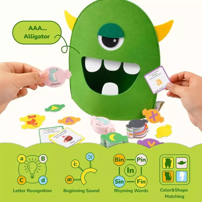 Educational Toy Letter Match Monster Game 01