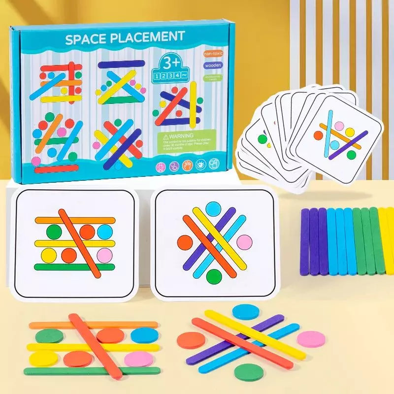 Educational Toy Rainbow Stick Logic Cards UK