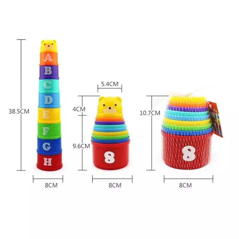 Educational Toy Stacking Cups Game Size