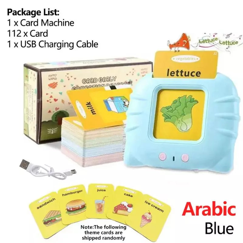 Educational Toy Talking Flashcards Arabic Blue
