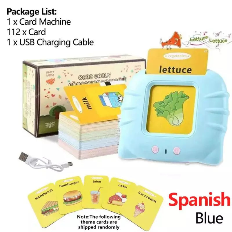 Educational Toy Talking Flashcards Spanish Blue