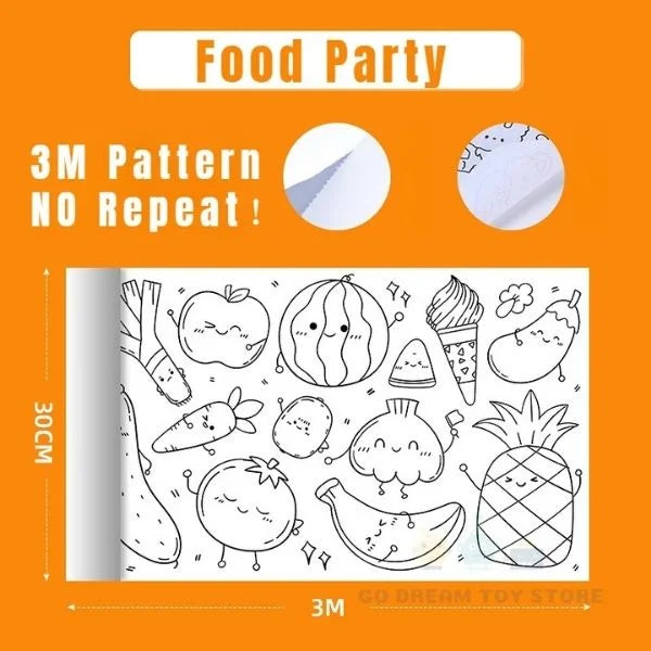Educational Toys Giant DIY Drawing Roll for Kids 014