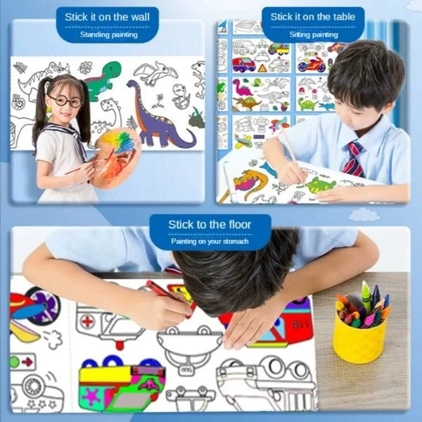 Educational Toys Giant DIY Drawing Roll for Kids 07
