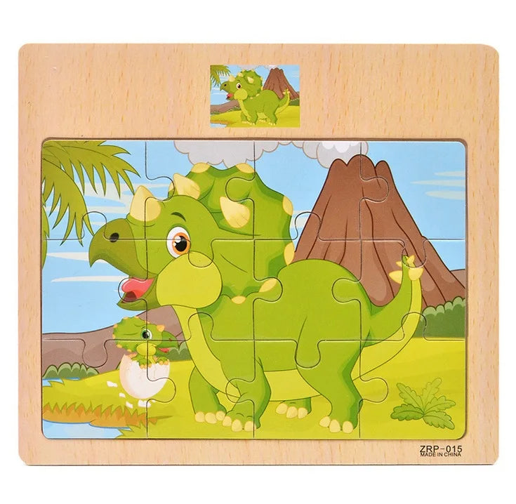 Tiny Thinkers: Cartoon Wooden Puzzle Set