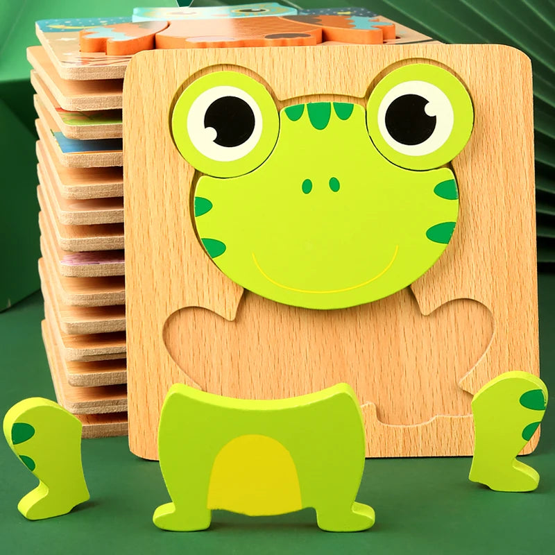 Animal Express: 3D Wooden Jigsaw for Kids
