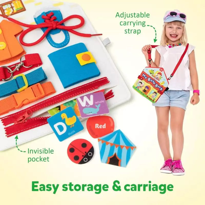 Montessori Toy Felt Busy Book 07