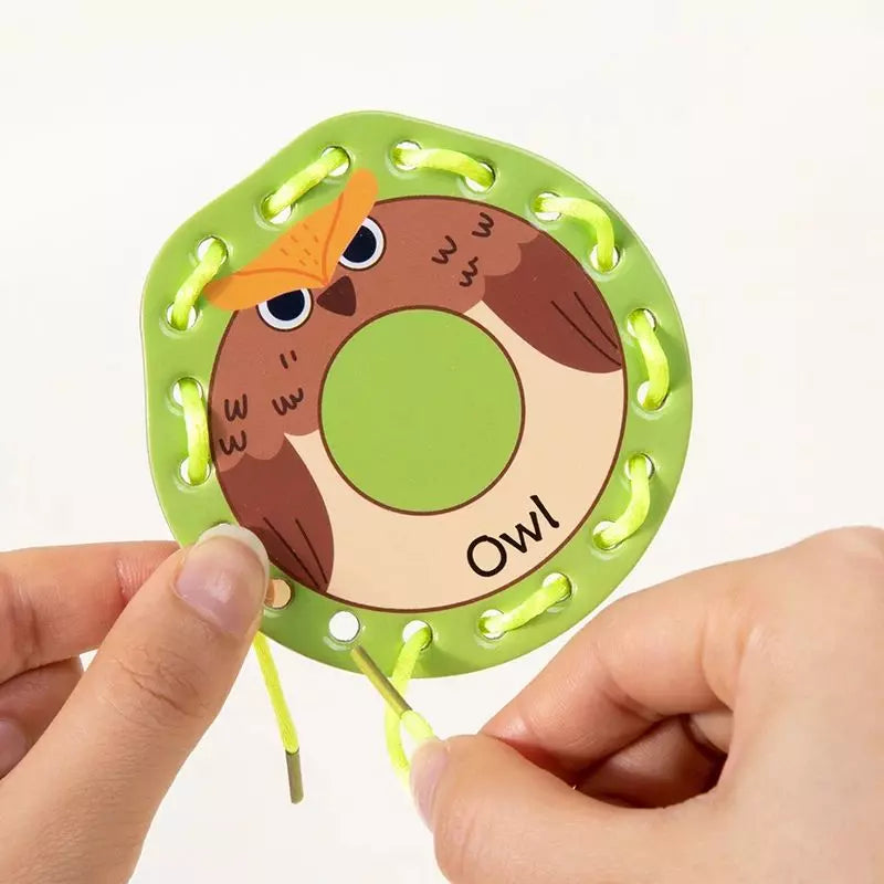 Montessori Toy Lacing Sewing Board 04