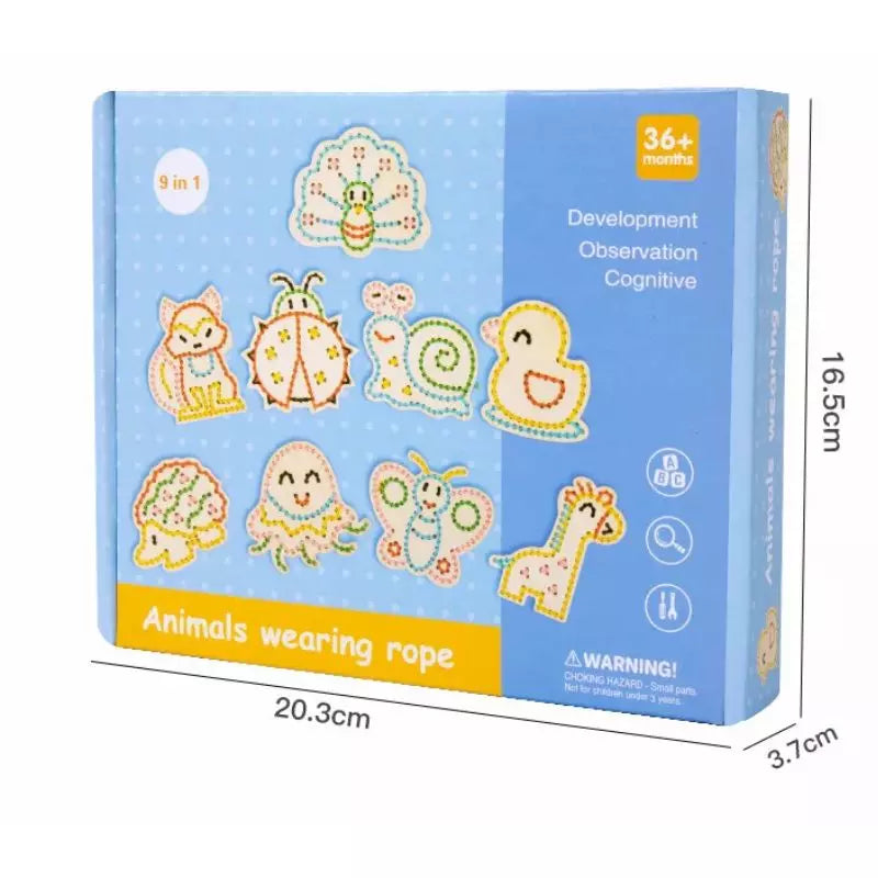 Montessori Toy Lacing Sewing Board 08