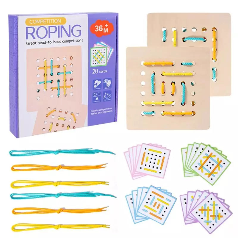 Montessori Toy Rope Board Puzzle 04