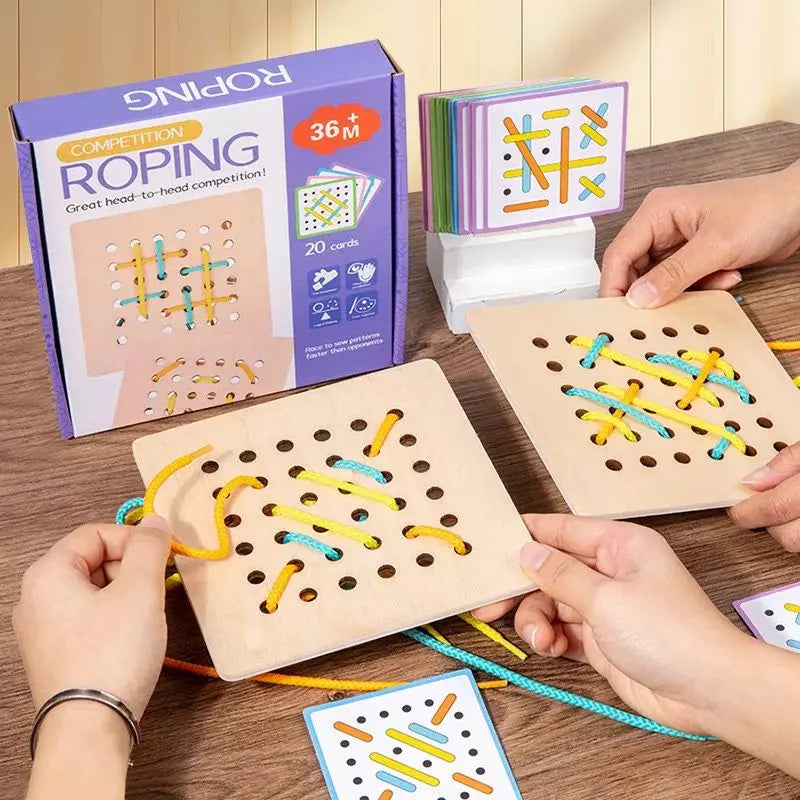 Montessori Toy Rope Board Puzzle