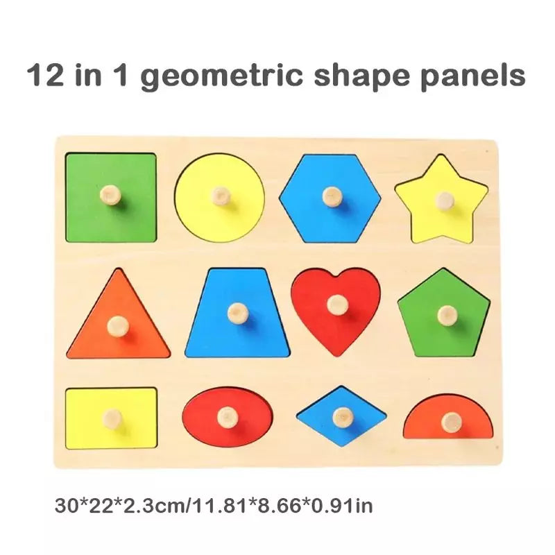 Montessori Toy Wooden Shape & Colour Puzzle 02