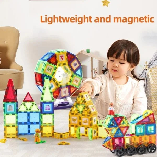 Montessori Magnetic Building Tiles Construction Toys 03