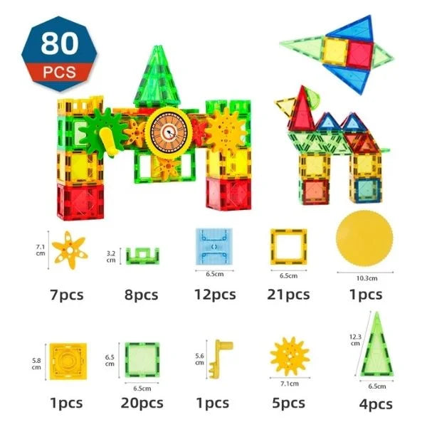 Montessori Magnetic Building Tiles Construction Toys 05