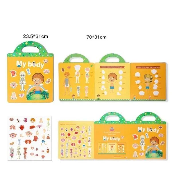 Reusable Sticker Book Educational Toys for Kids 08