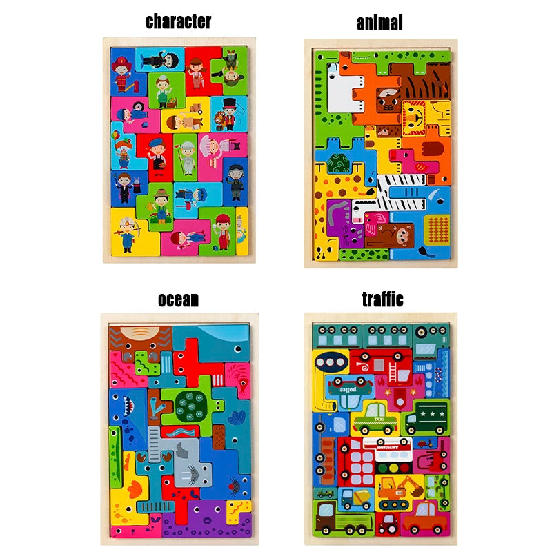 Montessori Critter Commute: Wooden Adventure Themes for Kids