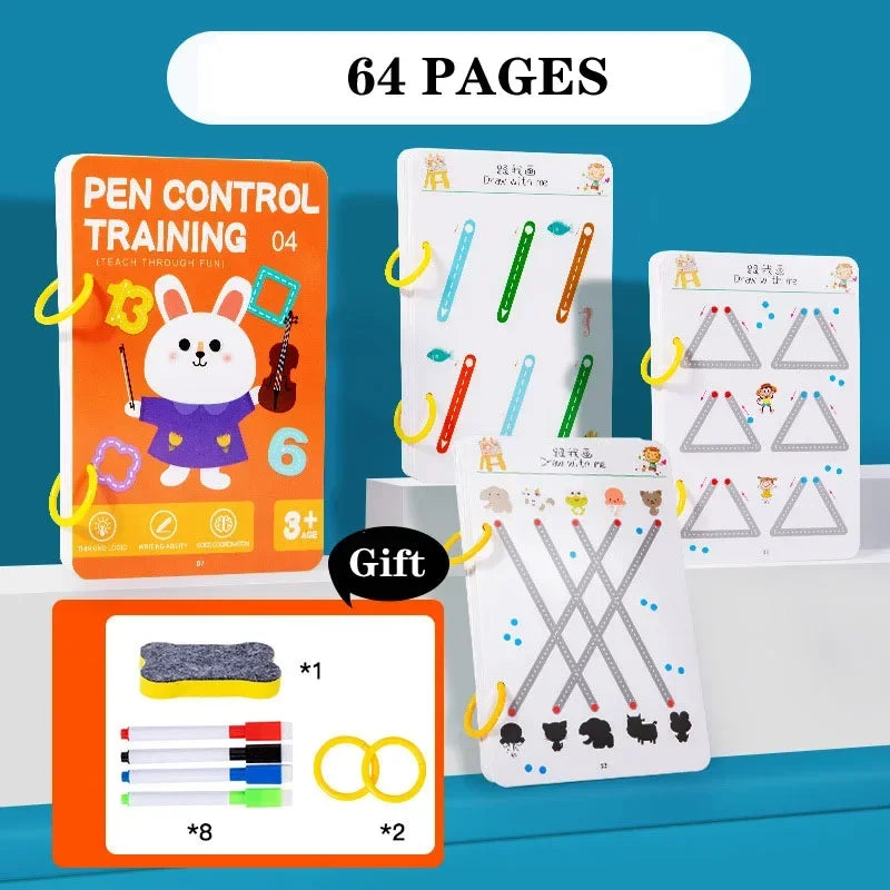 MagicFlow Copybook: Reusable Tracing Fun for Montessori Minds