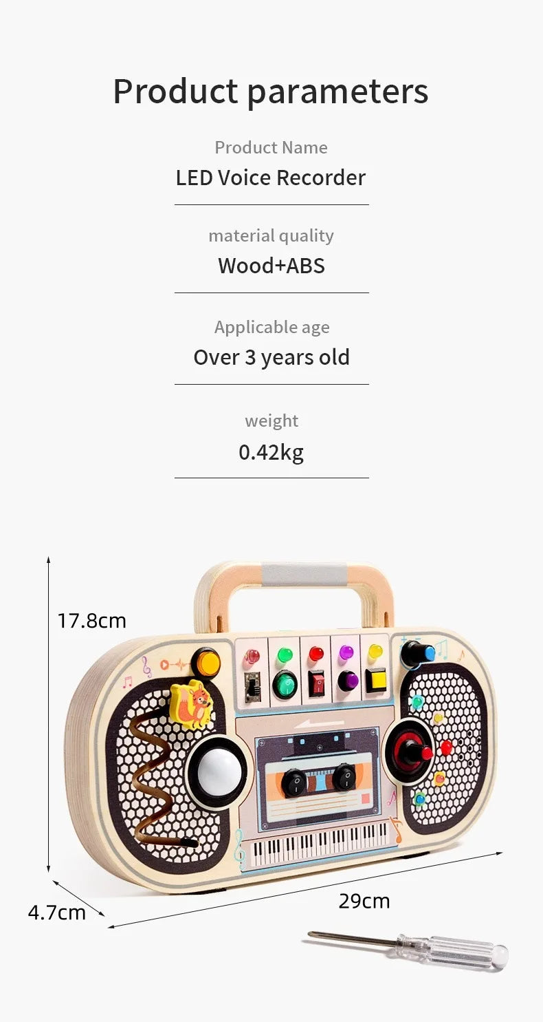 Sensory Toy Wooden Switch Board
