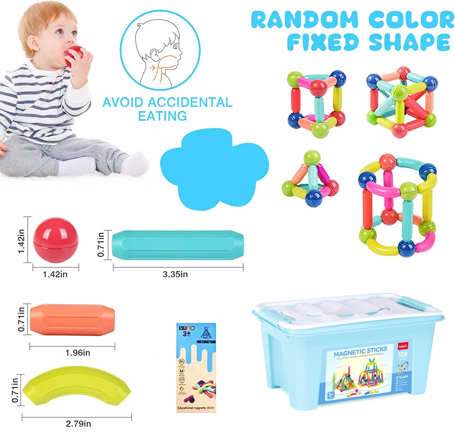 Montessori MagnoConstruct: Magnetic Building Set for Kids