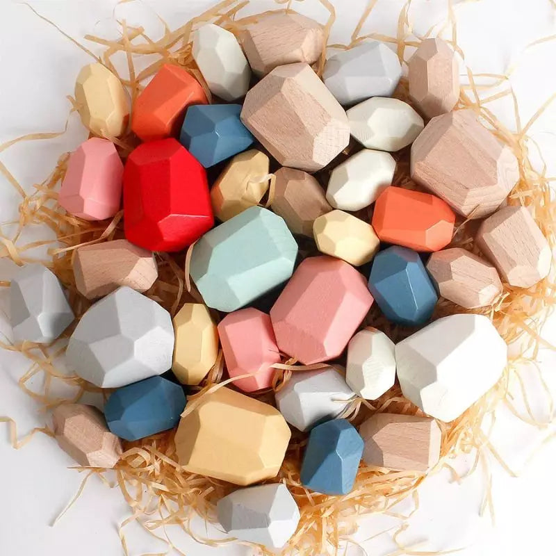 Sensory Toy Wooden Balancing Stones UK