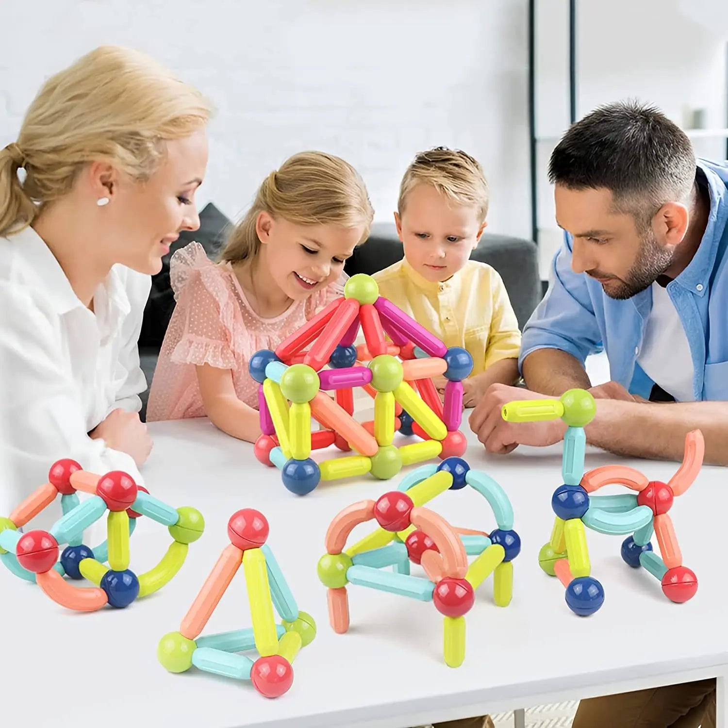 Montessori MagnoConstruct: Magnetic Building Set for Kids
