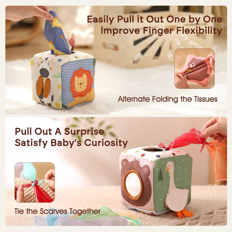 Tissue Treasure: Montessori Sensory Box for Curious Little Hands