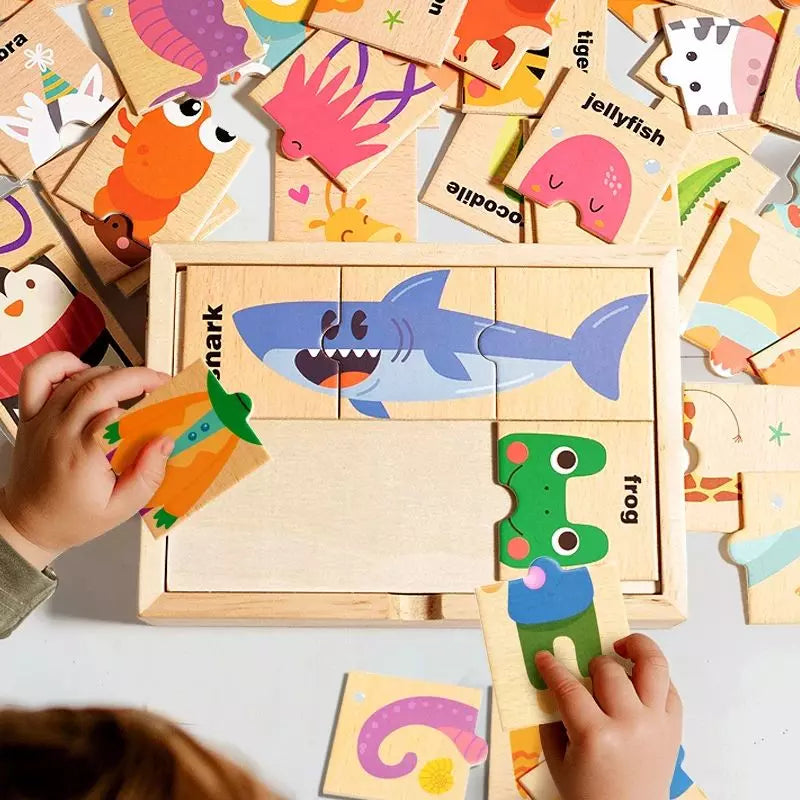 Wooden Puzzle Memory Match Game 02