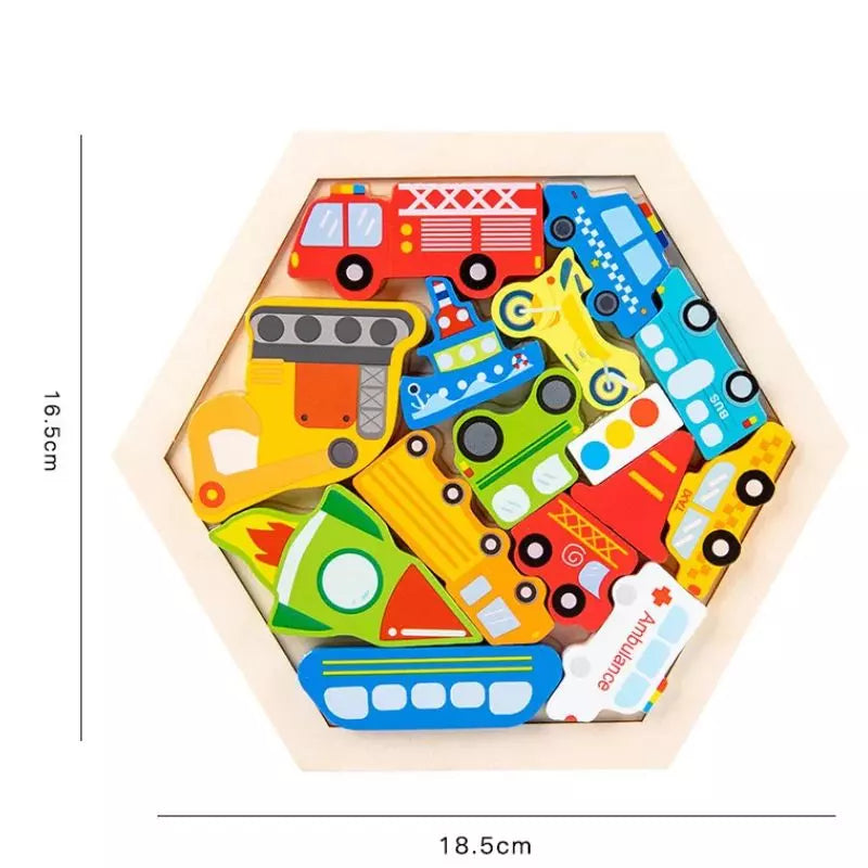 Wooden Puzzle Shape Board 06