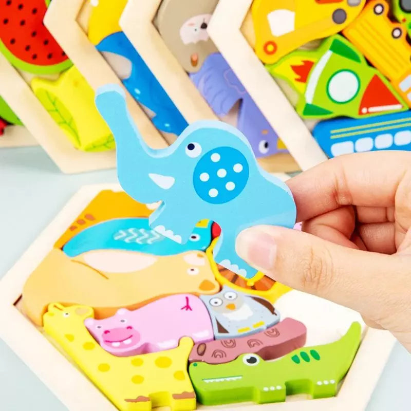 Wooden Puzzle Shape Board 07