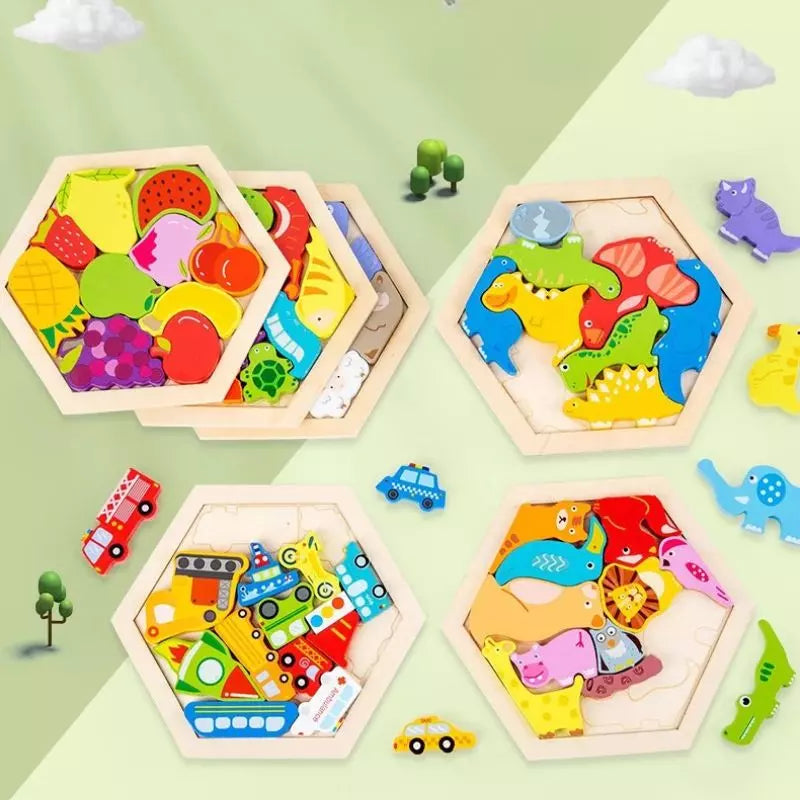 Wooden Puzzle Shape Board 09