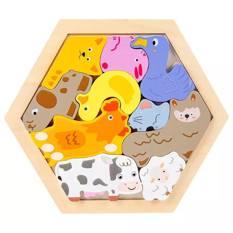 Wooden Puzzle Shape Board 02