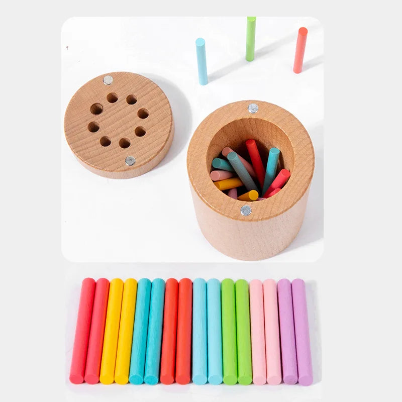 Montessori ColourMinds: Wooden Sorting & Sensory Puzzle Set