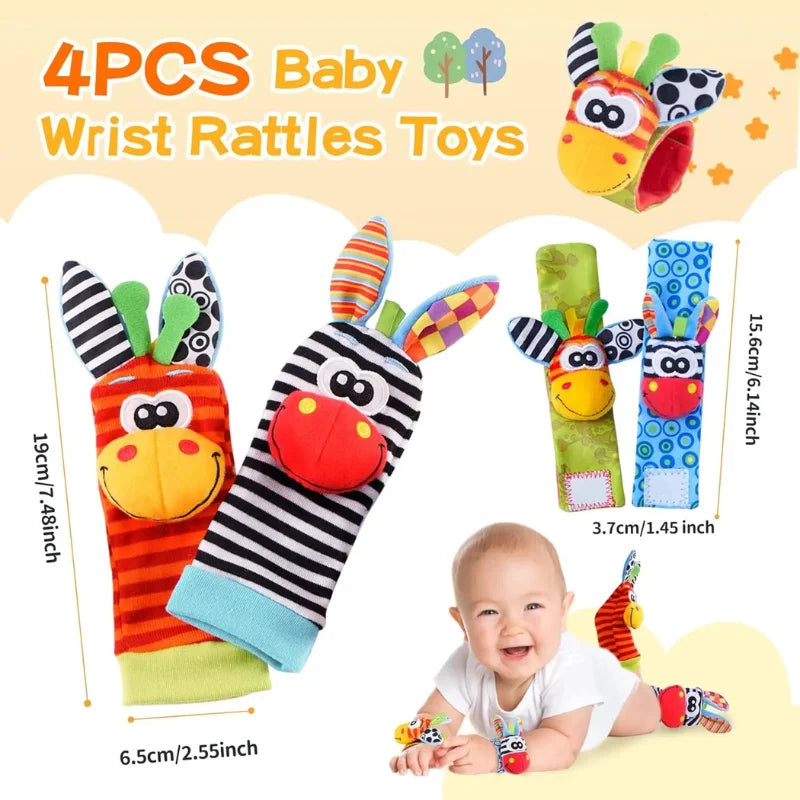 Cartoon Rattle Set Sensory Toy for Babies 6