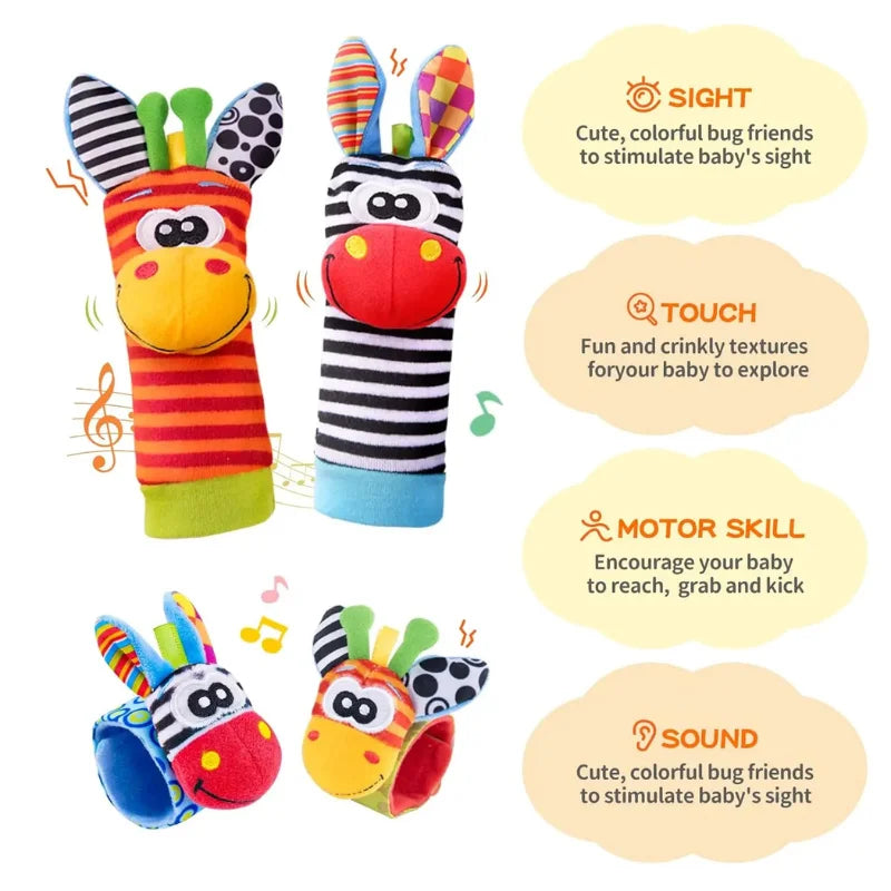 Cartoon Rattle Set Sensory Toy for Babies 8