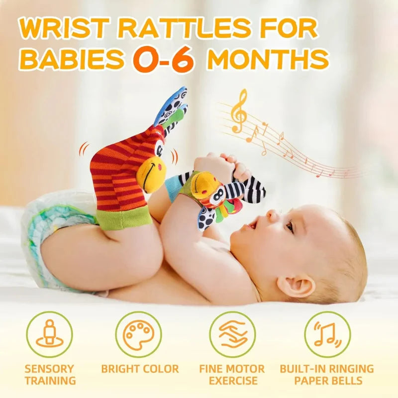 Cartoon Rattle Set Sensory Toy for Babies 9