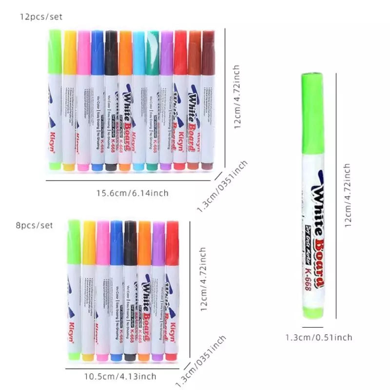 Coloured Pens Floating Whiteboard Set 04