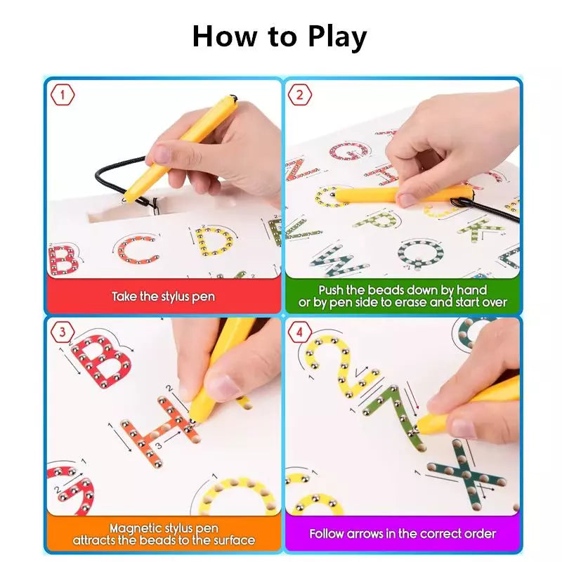 Educational Toy Magnetic Alphabet Tracing Board 01