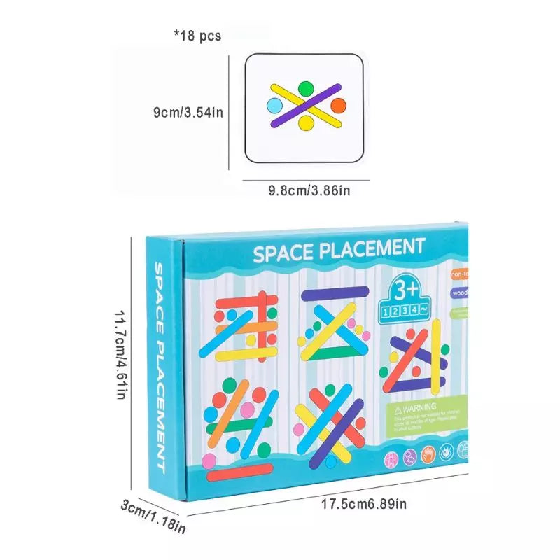 Educational Toy Rainbow Stick Logic Cards SIZE