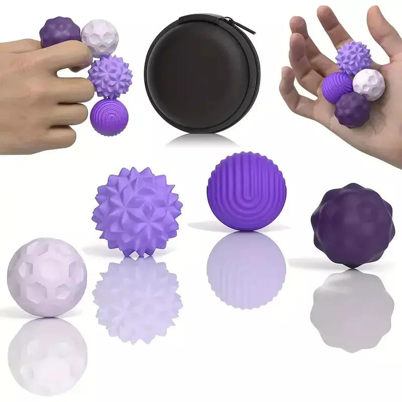 Fidget Toy Magnetic Silicone Balls Purple