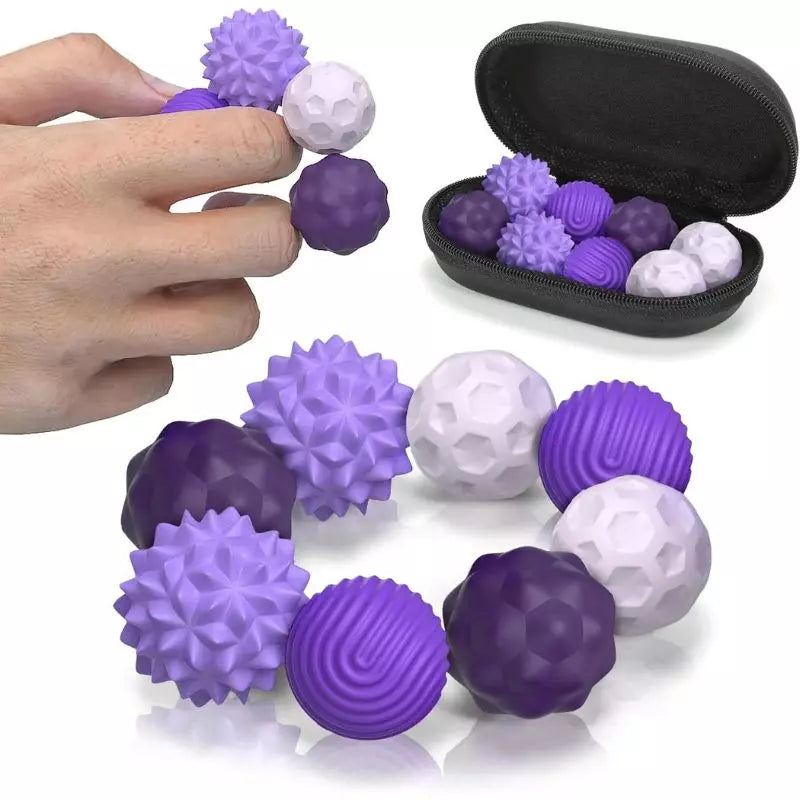 Fidget Toy Magnetic Silicone Balls Purple