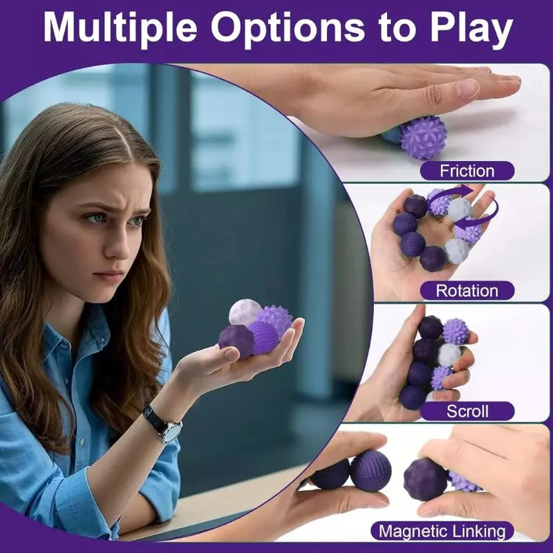 Fidget Toy Magnetic Silicone Balls Options