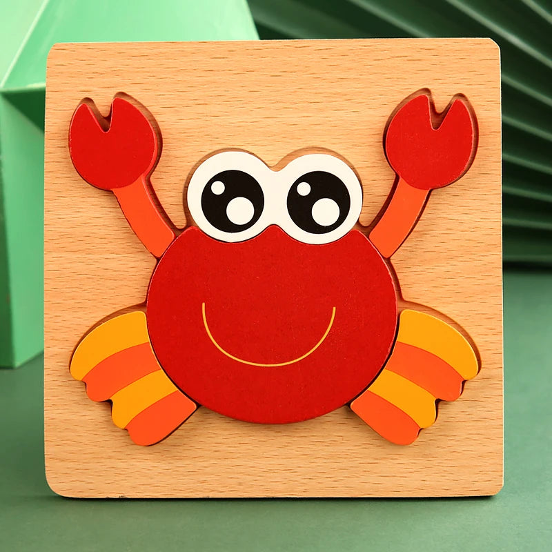 Animal Express: 3D Wooden Jigsaw for Kids