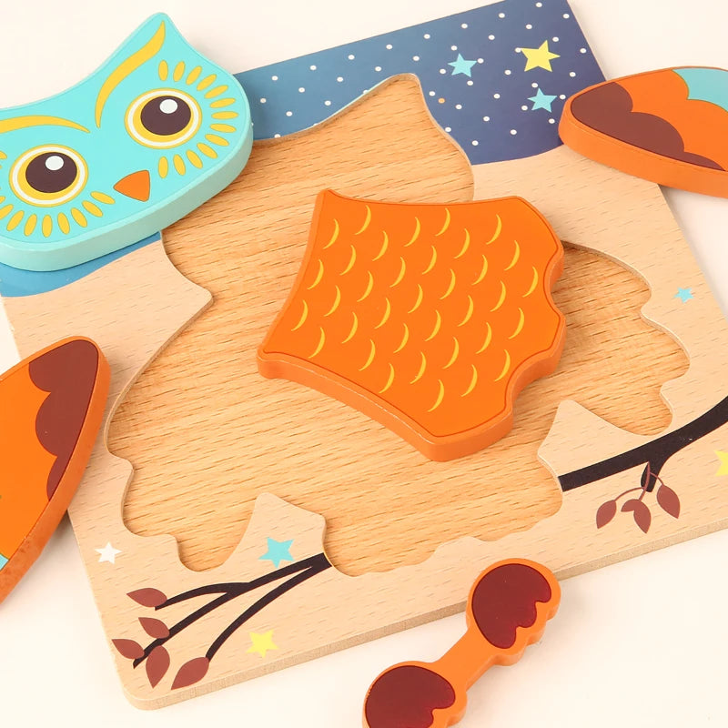 Animal Express: 3D Wooden Jigsaw for Kids